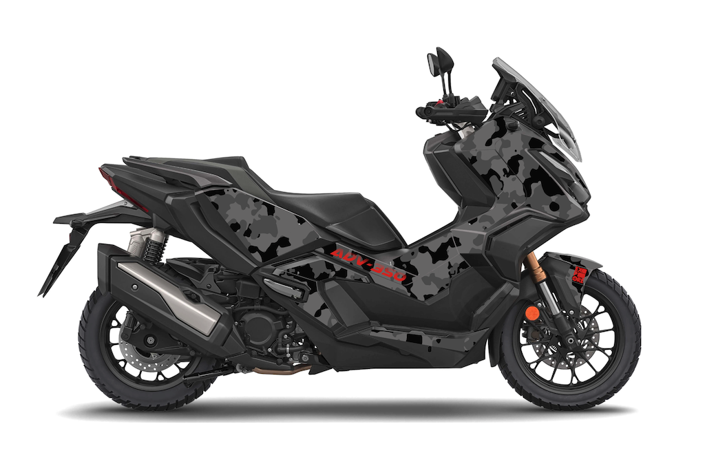 Kit Déco Honda ADV 350 2022+ – 4 Designs Full Cover : REPSOL, DAKAR, CAMO, HRC | Made in France