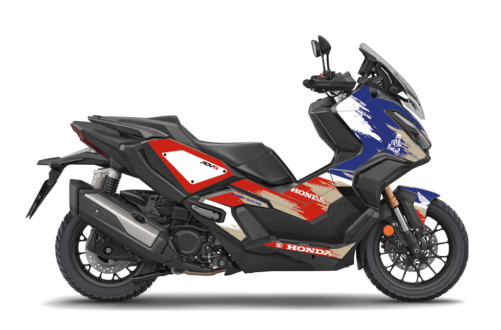Kit Déco Honda ADV 350 2022+ – 4 Designs Full Cover : REPSOL, DAKAR, CAMO, HRC | Made in France