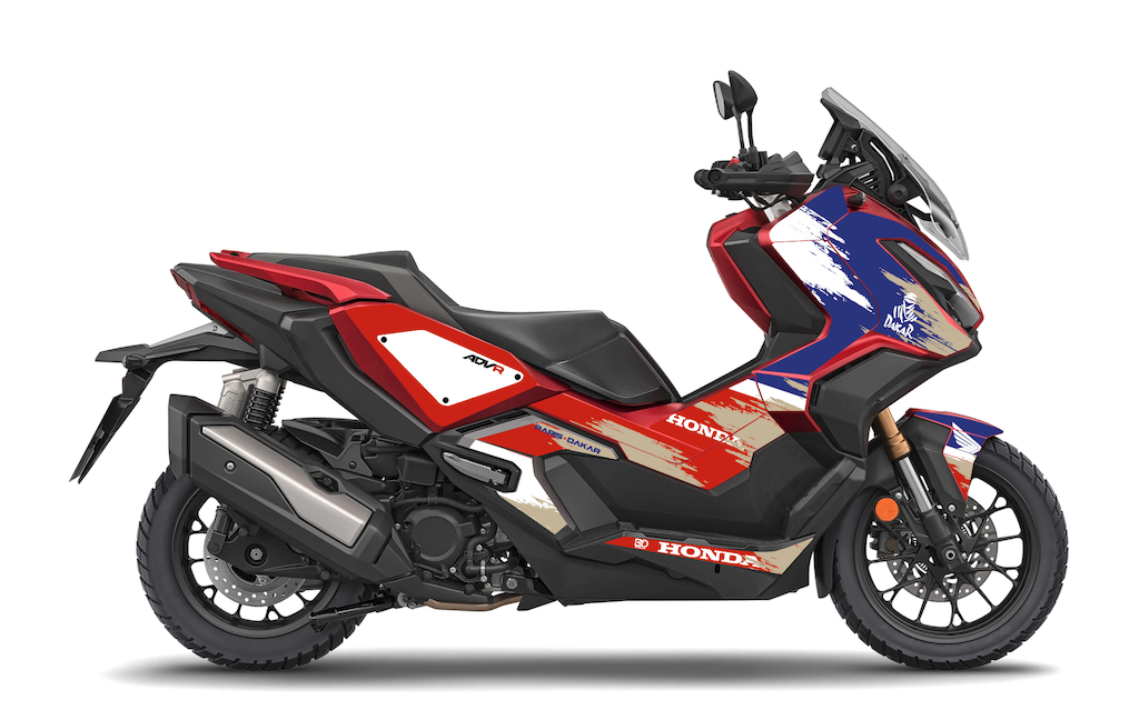 Kit Déco Honda ADV 350 2022+ – 4 Designs Full Cover : REPSOL, DAKAR, CAMO, HRC | Made in France