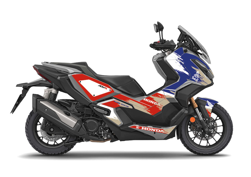 Kit Déco Honda ADV 350 2022+ – 4 Designs Full Cover : REPSOL, DAKAR, CAMO, HRC | Made in France