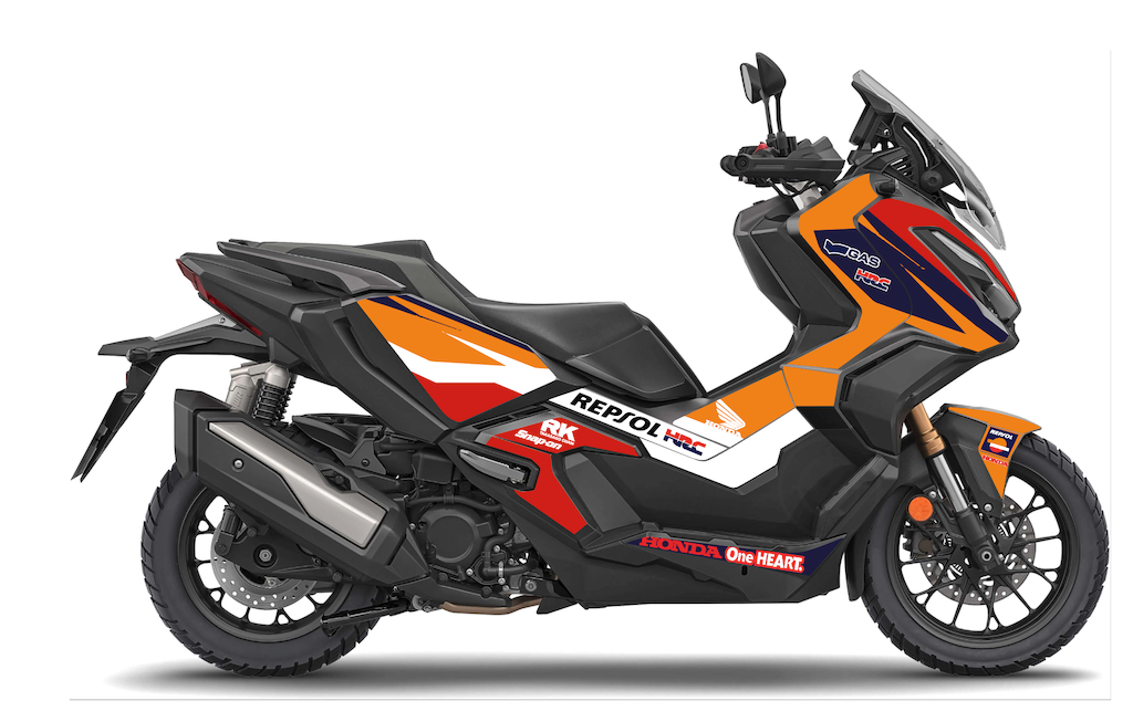 Kit Déco Honda ADV 350 2022+ – 4 Designs Full Cover : REPSOL, DAKAR, CAMO, HRC | Made in France