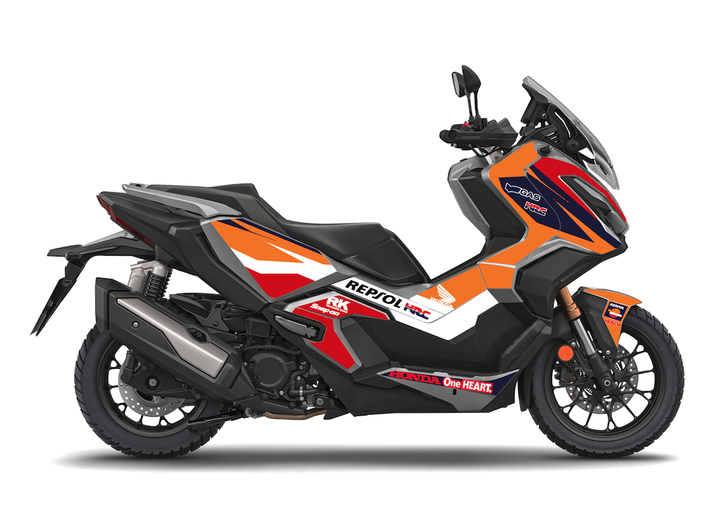 Kit Déco Honda ADV 350 2022+ – 4 Designs Full Cover : REPSOL, DAKAR, CAMO, HRC | Made in France
