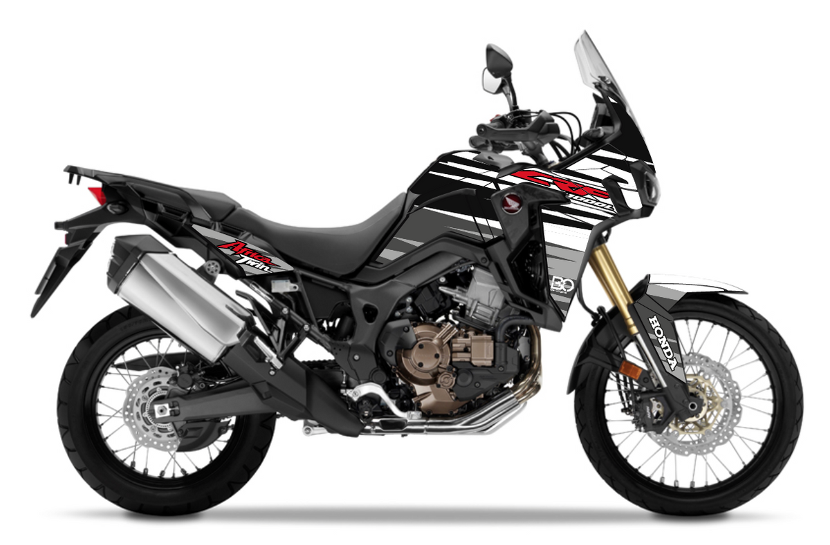 Kit Déco Honda Africa Twin CRF1000L (2016-2020) – Camo Gris, Camo Noir, Line, Meca | Made in France
