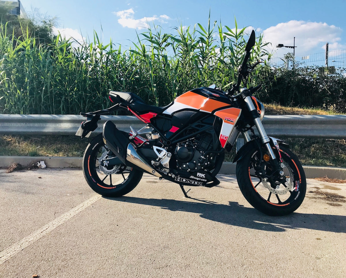 Kit Déco Honda CB125R & CB300R 2018-2023 – 6 Graphismes : PIXIE, ROCK, REPLICA, CAMO, GRAFIX, LINE VINTAGE | Made in France