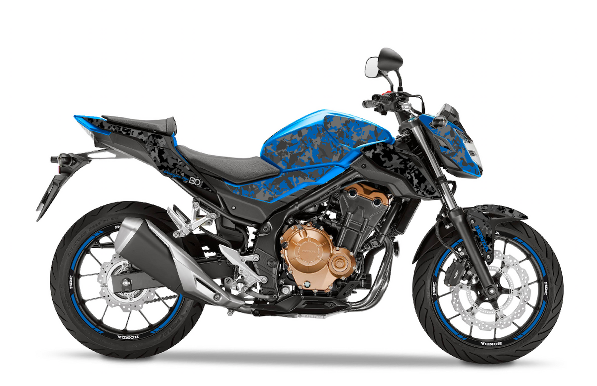 Kit Déco Honda CB500 Camouflage 2016-2018 – 5 Coloris : Gris, Noir, Jaune, Rouge, Bleu | Made in France