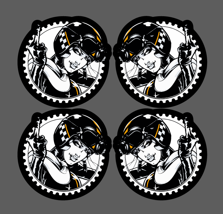 Stickers rétroréflechissants de casques: GIRLY