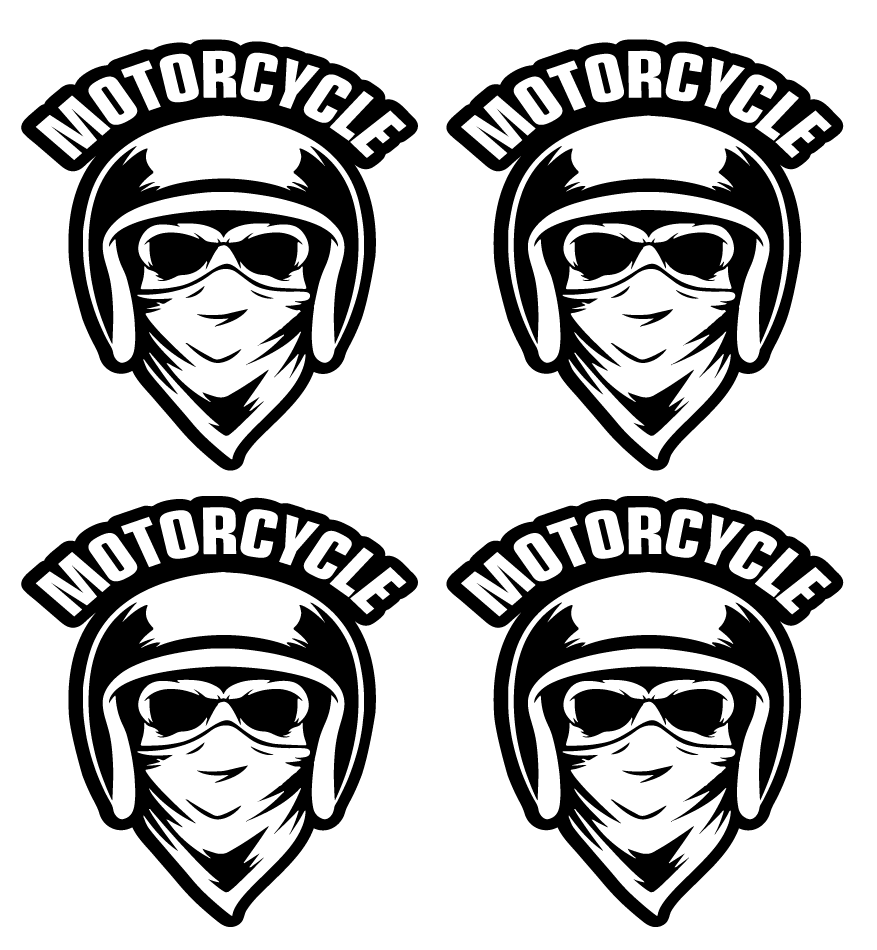 Stickers rétroréfléchissants casque moto FUN – 23 motifs