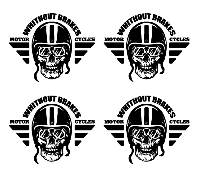 Stickers rétroréfléchissants casque moto FUN – 23 motifs