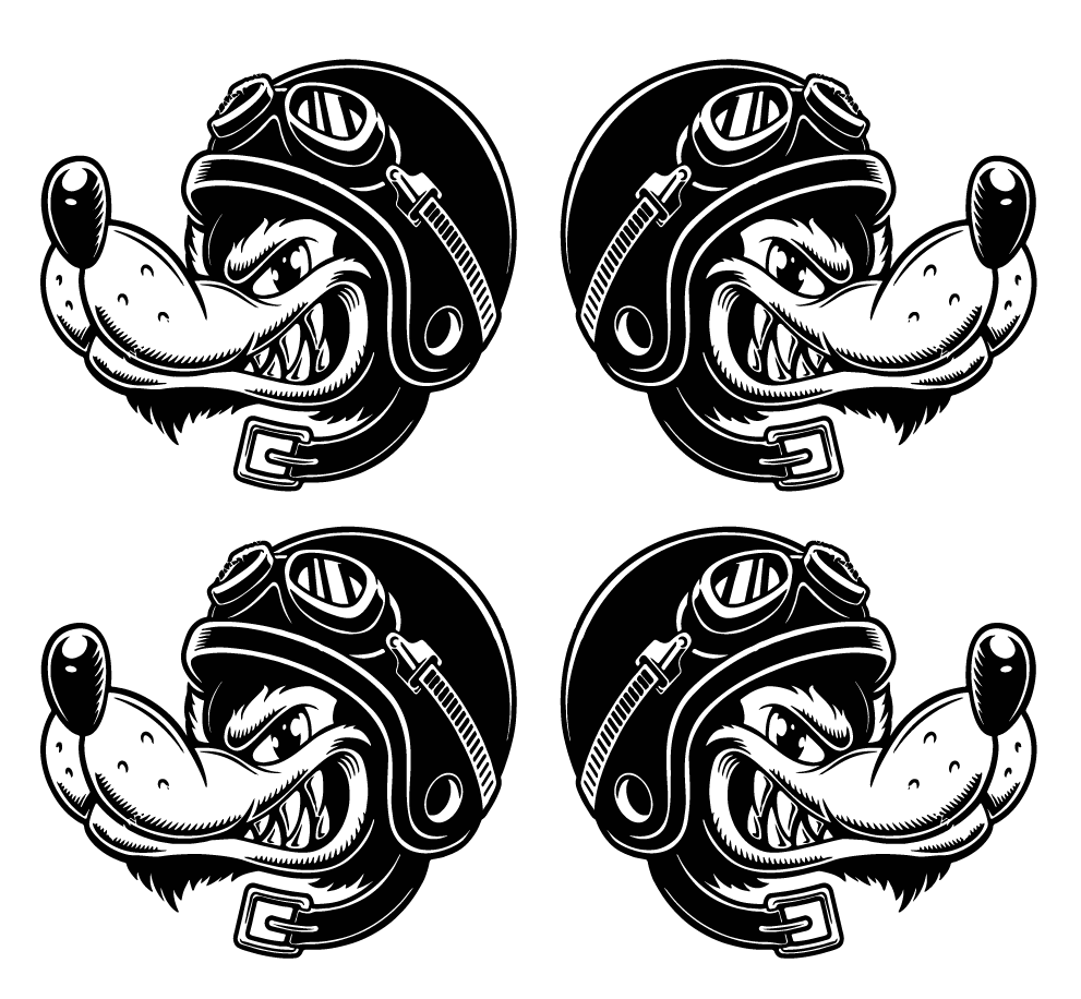 Stickers rétroréfléchissants casque moto FUN – 23 motifs