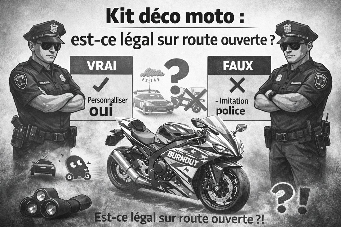 Kit déco moto : est-ce légal sur route ouverte ?