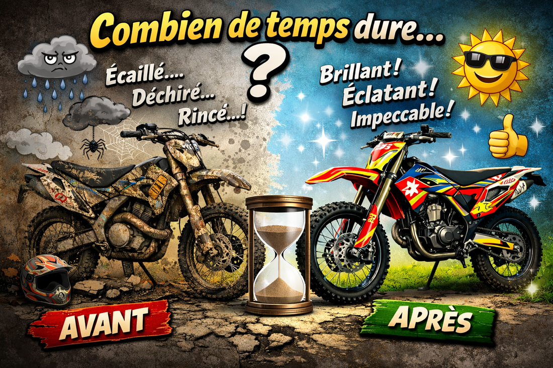 Combien de temps dure un kit déco moto ?
