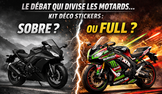 Le débat qui divise les motards… kit déco stickers : sobre ou full ?