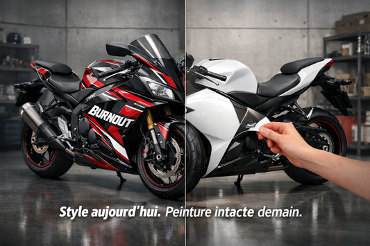 Peut-on enlever un kit déco moto sans abîmer la peinture ?