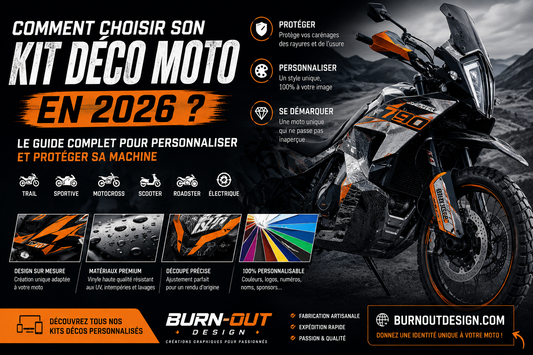Guide pour choisir un kit déco moto en 2026 – Burn-Out Design