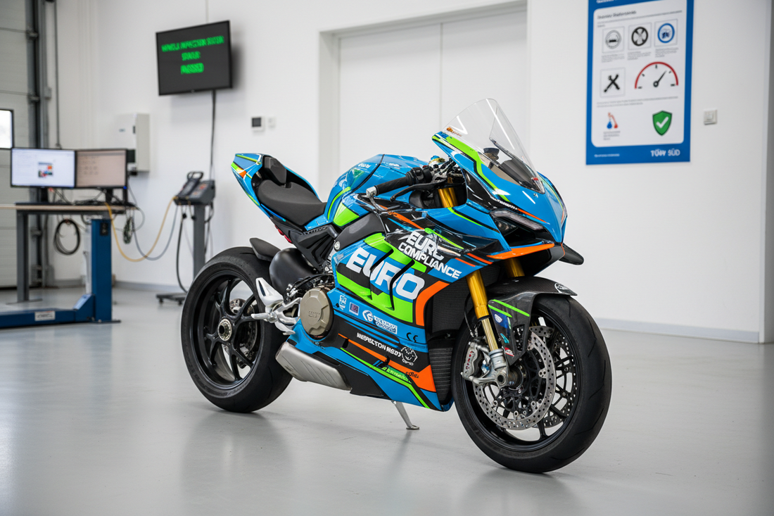 Poser un kit déco ne va pas à l’encontre du contrôle technique des motos en Europe : explications.