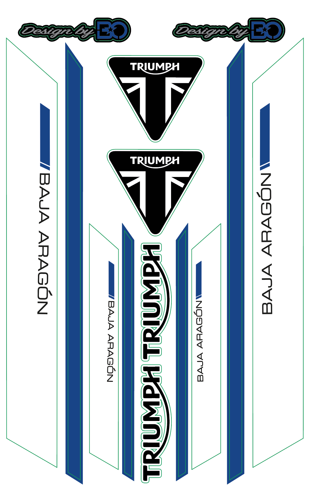 STICKERS pour Casque  TRIUMPH