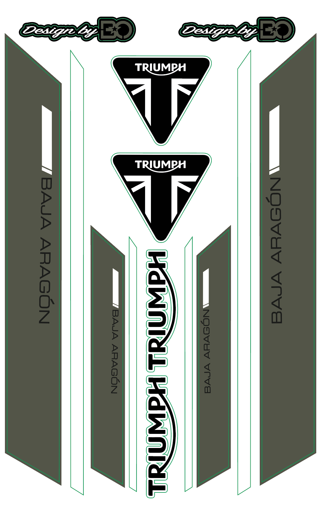 STICKERS pour Casque  TRIUMPH