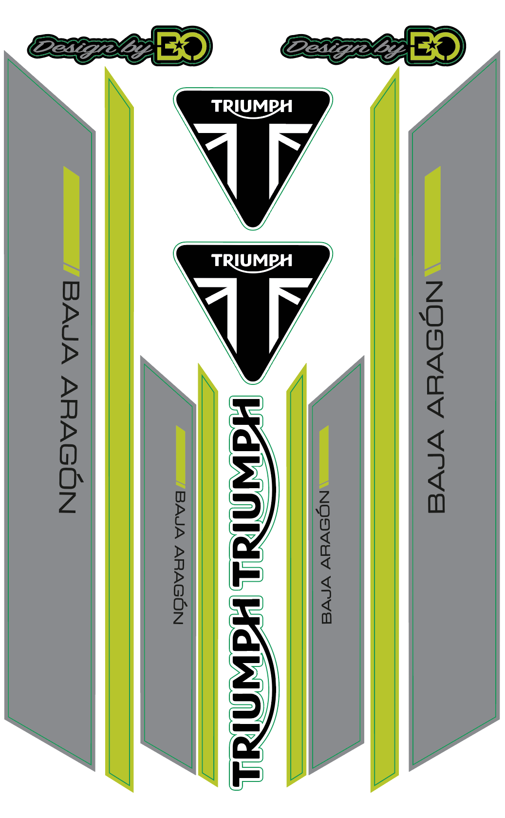 STICKERS pour Casque  TRIUMPH