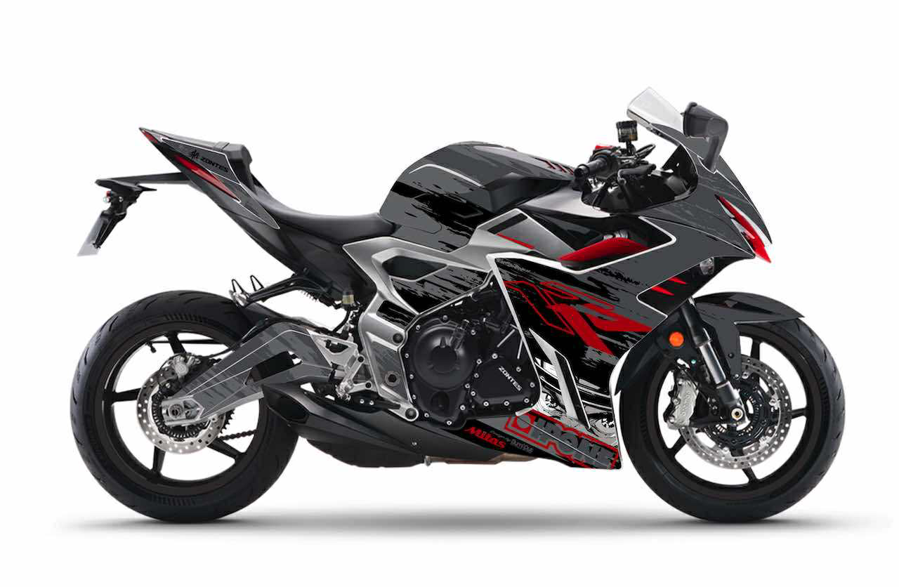 zontes 703 RR IPONE ROUGE BLANC stickers kits déco burnoutdesign.com