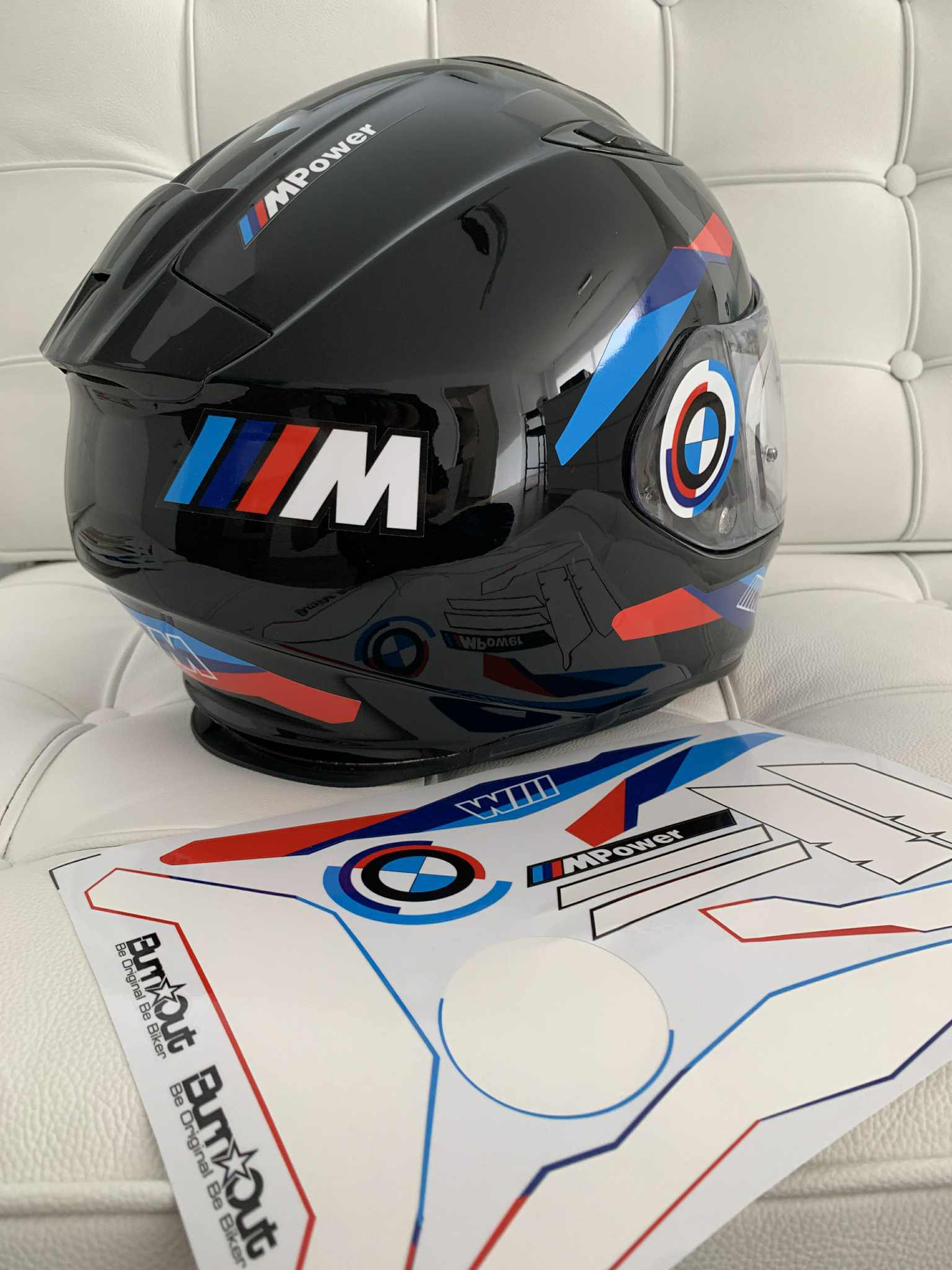 STICKERS pour Casque  "M POWER"