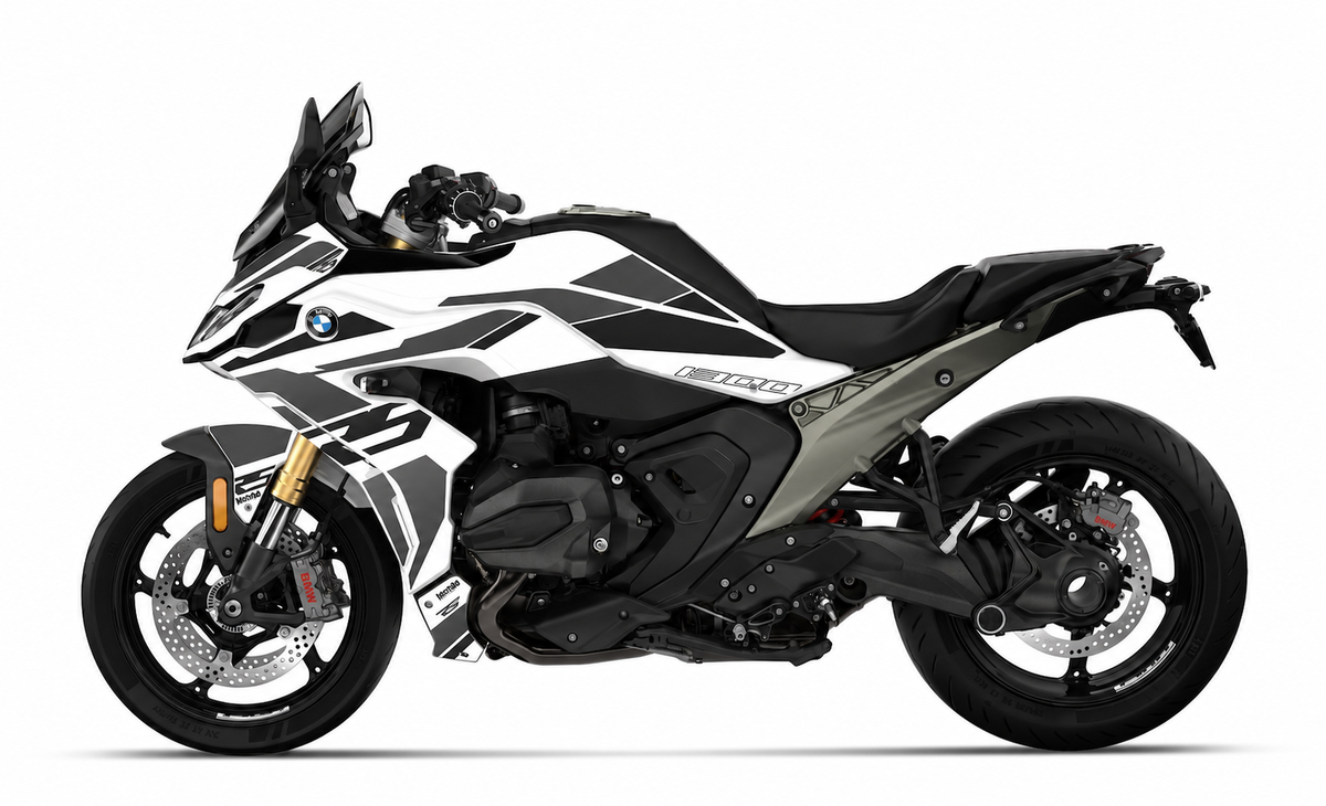 BMW-MOTO-MOTORRAD-R-1300-RS-personnalisation-kit-deco-stickers-burn-out-design-SPORT-Noir-Gris-Blanc