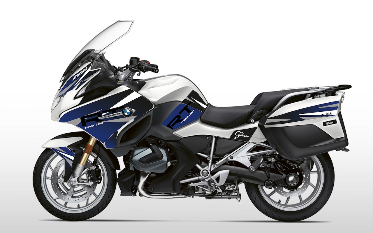 Kit déco stickers BMW R 1200 RT / R 1250 RT – Design RT Bleu fondu – personnalisation vinyle haut de gamme