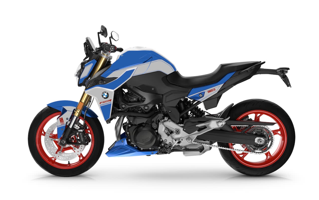 BMW-MOTORRAD-MOTO-F-900-R-F900-F900R-personnalisation kit-deco-stickers-burn-out-design 719 PREMIUM FULL-Bleu-Gris protection 