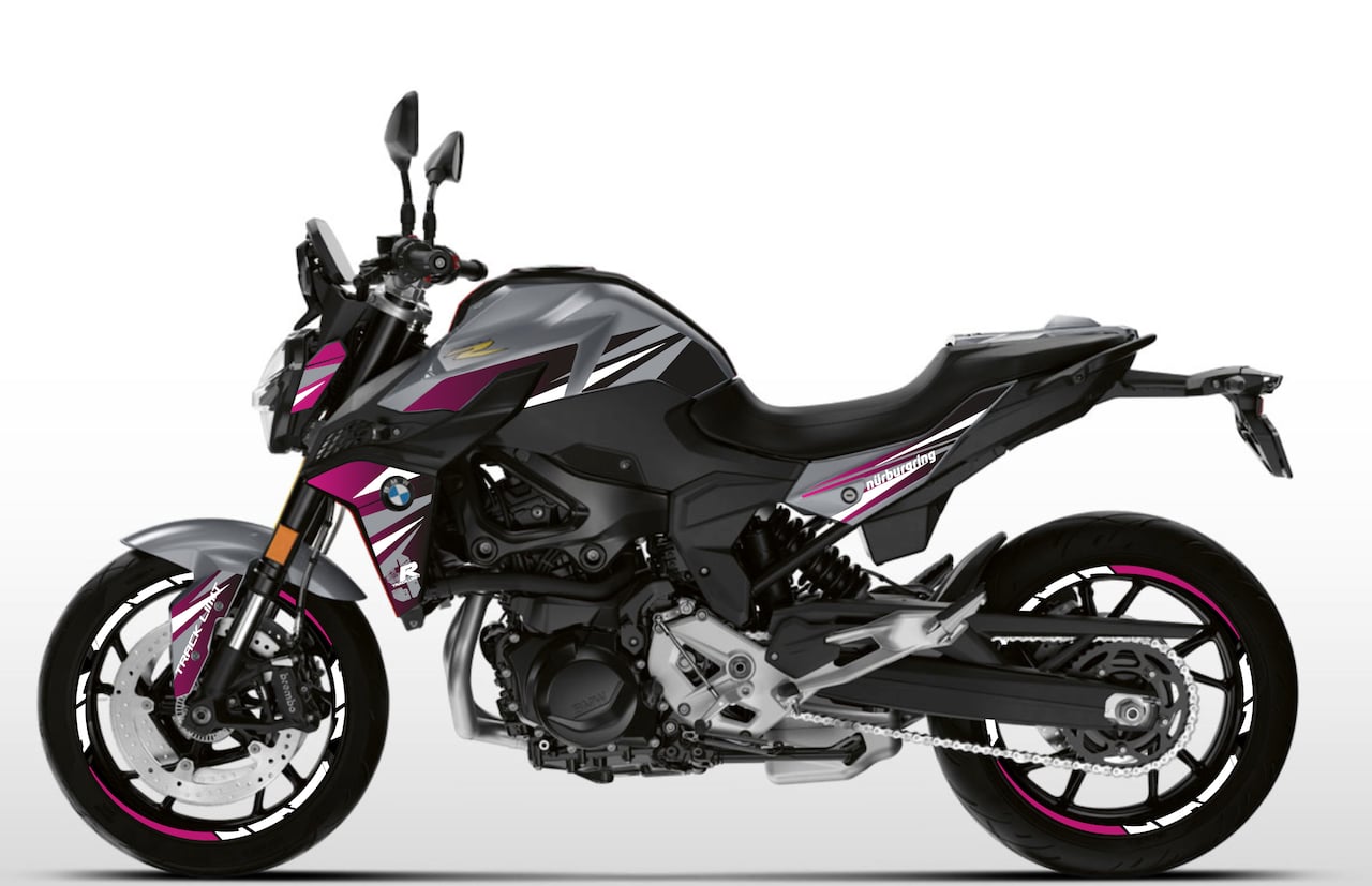 BMW-MOTORRAD-MOTO-F900-R-personnalisation-kit-deco-stickers-burn-out-design-nurburgring-gris-violet