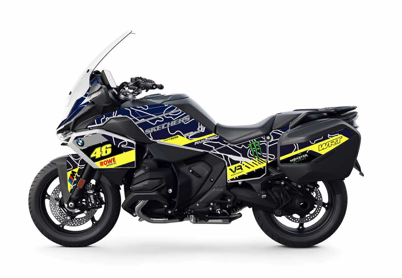 BMW R1300 RT power stickers kit deco burn out design bleu WRF VR46