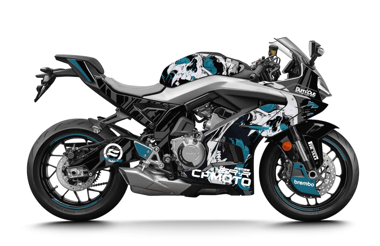CFMOTO-CF-MOTO-675-SR-SRR-675SRR-personnalisation-kit-deco-stickers-burn-out-design-SKULL-Noir