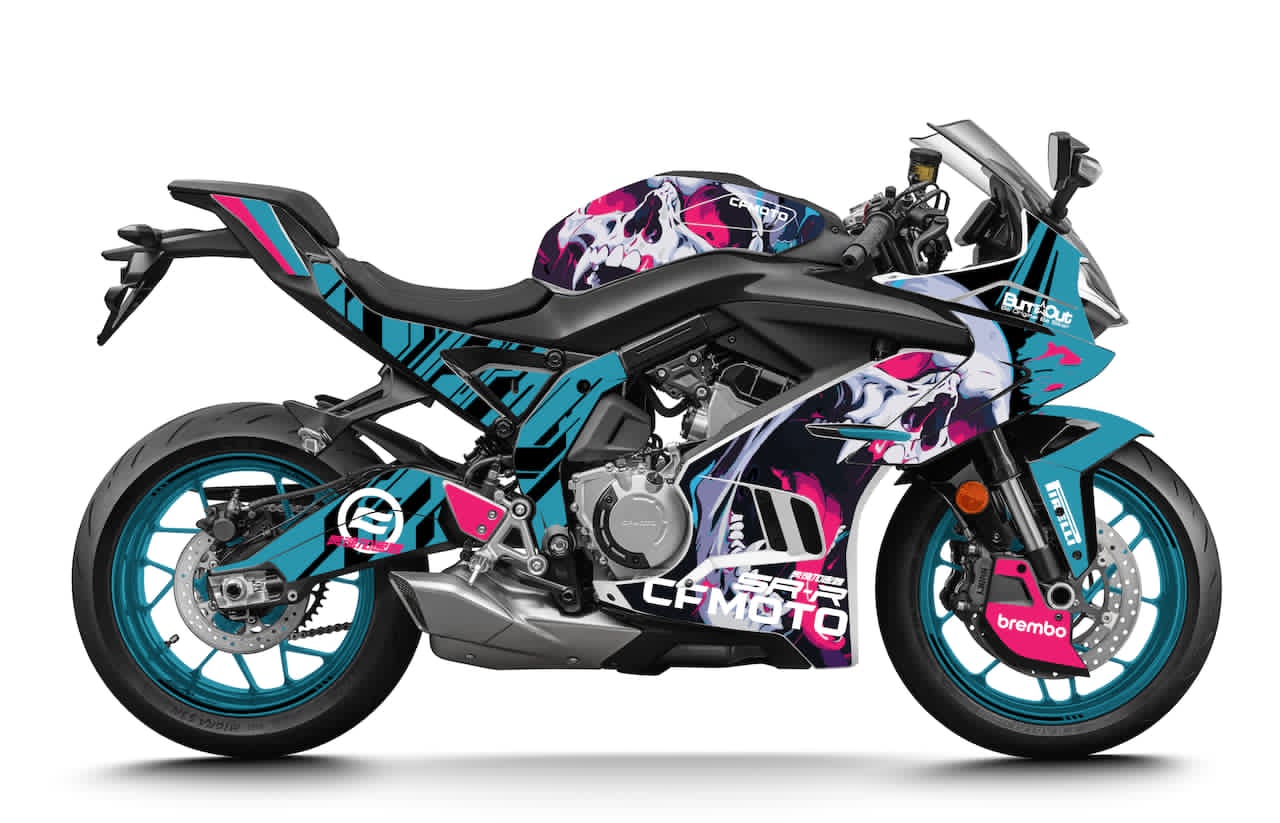 CFMOTO-CF-MOTO-675-SR-SRR-675SRR-personnalisation-kit-deco-stickers-burn-out-design-SKULL-Turquoise