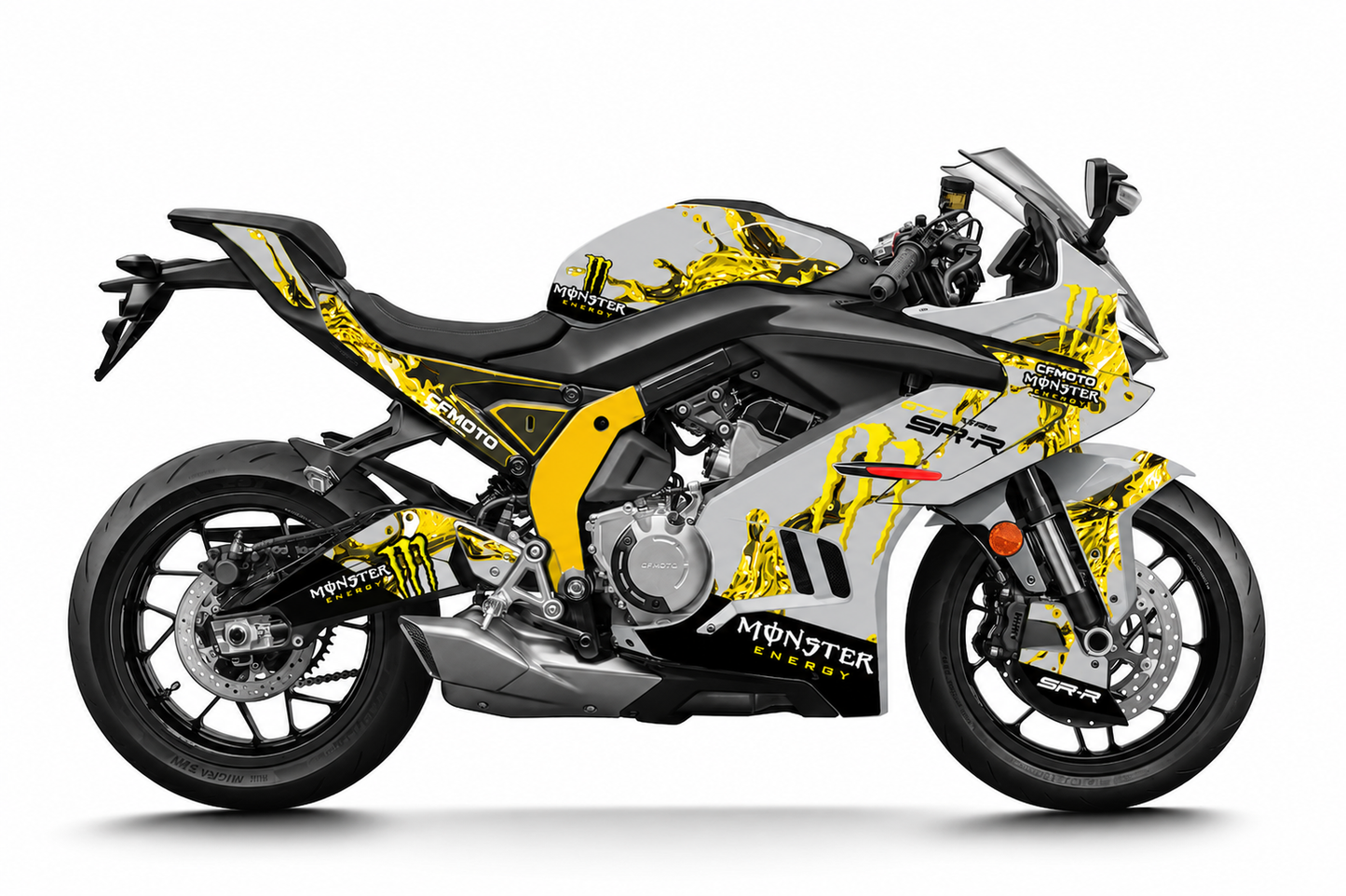 CFMOTO-MOTO-675-SR-675SRR-personnalisation-kit-deco-stickers-burn-out-design-monster-jaune-gris
