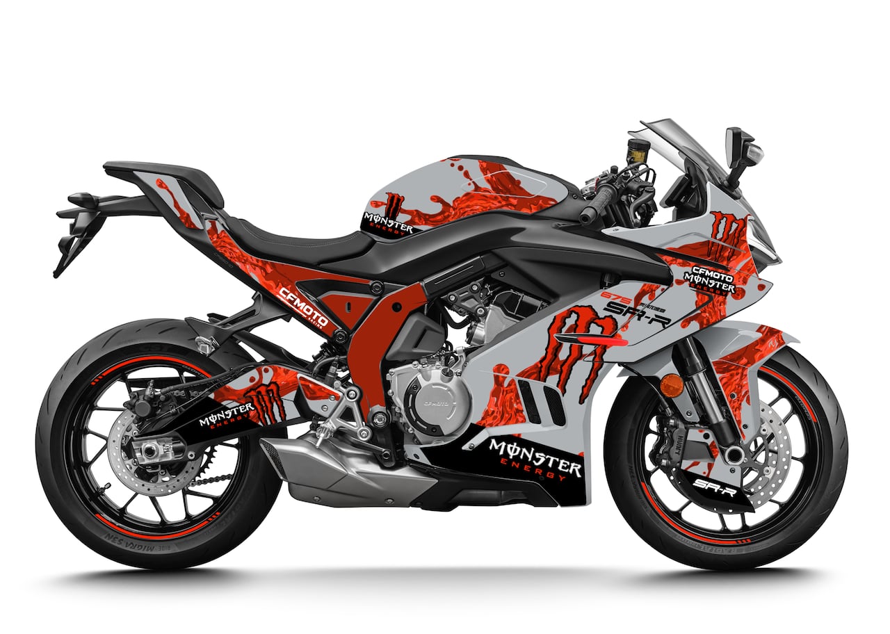 CFMOTO-MOTO-675-SR-675SRR-personnalisation-kit-deco-stickers-burn-out-design-monster-rouge-gris