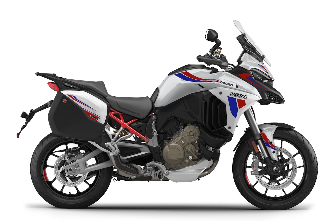 DUCATI-MOTO-MULTISTRADA-V4-V4S-personnalisation-stickers-burn-out-design-100-anniversaire-Bleu Blanc Rouge