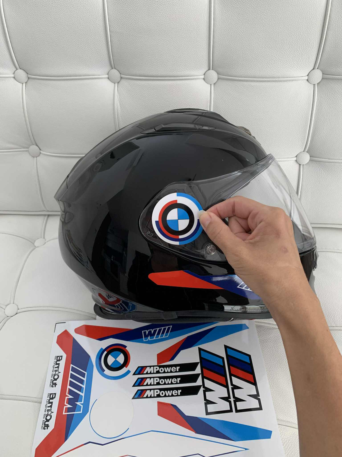 STICKERS pour Casque  "M POWER"