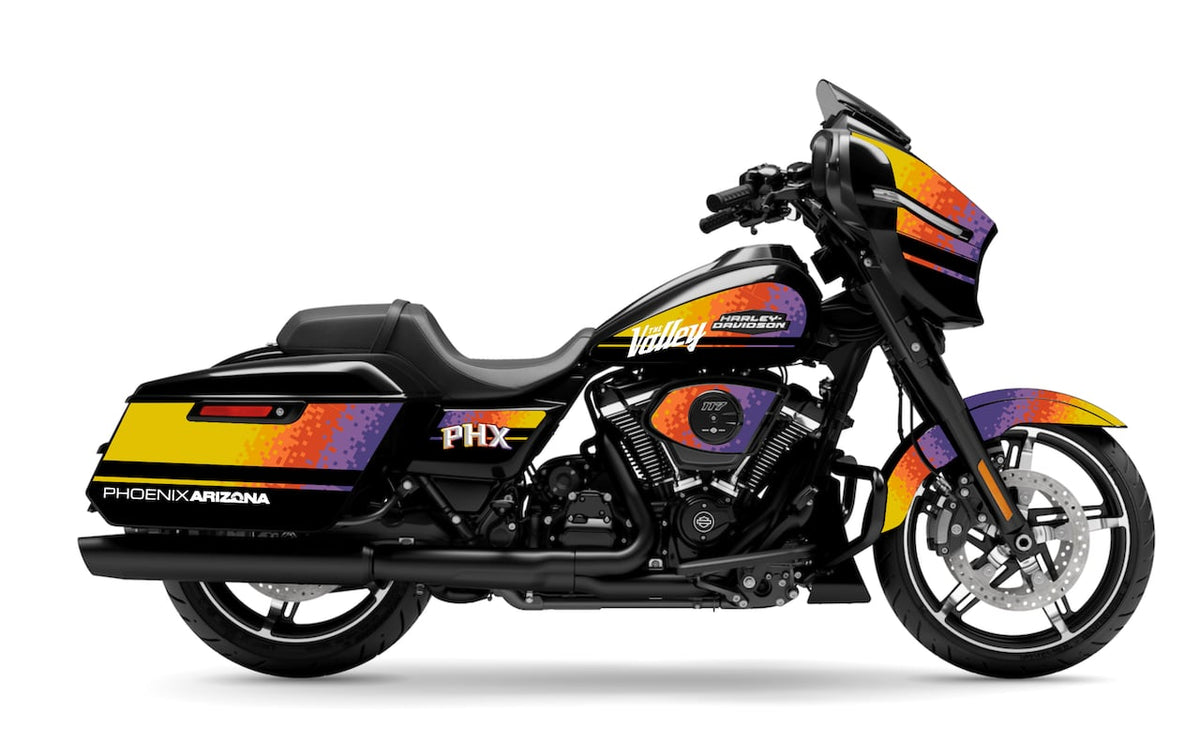 HARLEY-DAVIDSON-STREET-GLIDE-FLHX-personnalisation-kit-deco-stickers-burn-out-design-PHOENIX-ARIZONA