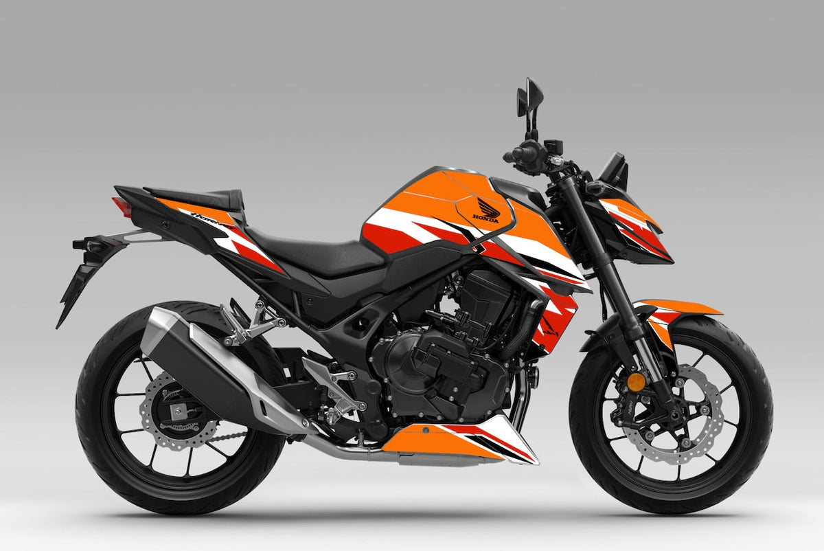 HONDA-CB-HORNET-750-personnalisation-stickers-kit-deco-burn-out-design-REPSOL-ROUGE-Orange-Noir
