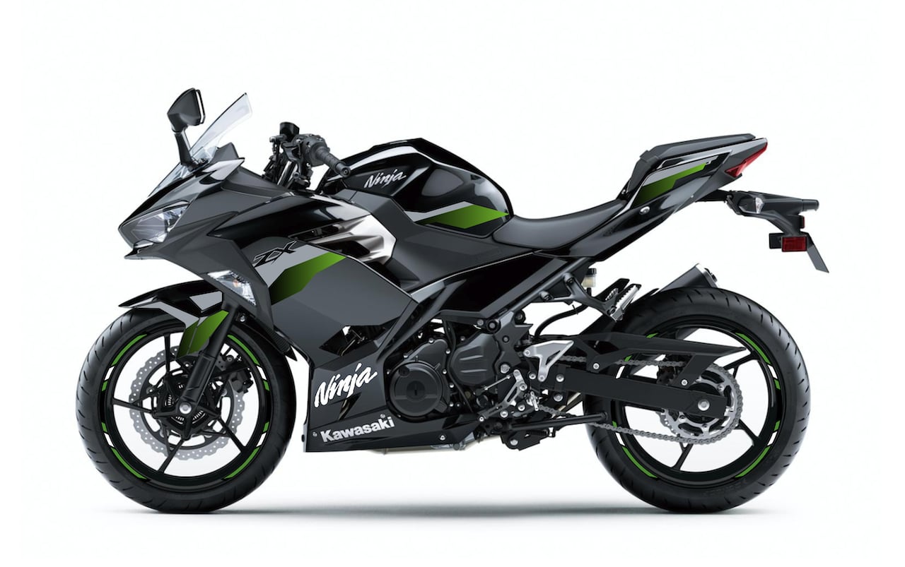 KAWASAKI-NINJA-400-personnalisation-kit-deco-stickers-burn-out-design-LIGHT-Vert et Gris