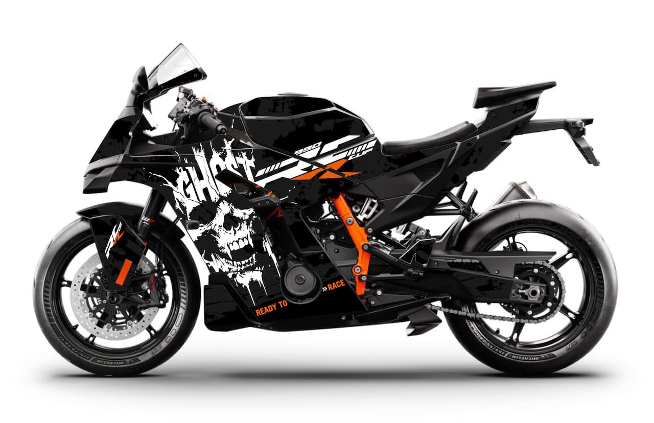 Kit déco KTM RC 990 R 2025 stickers GHOST Black noir — Burn-Out-Design