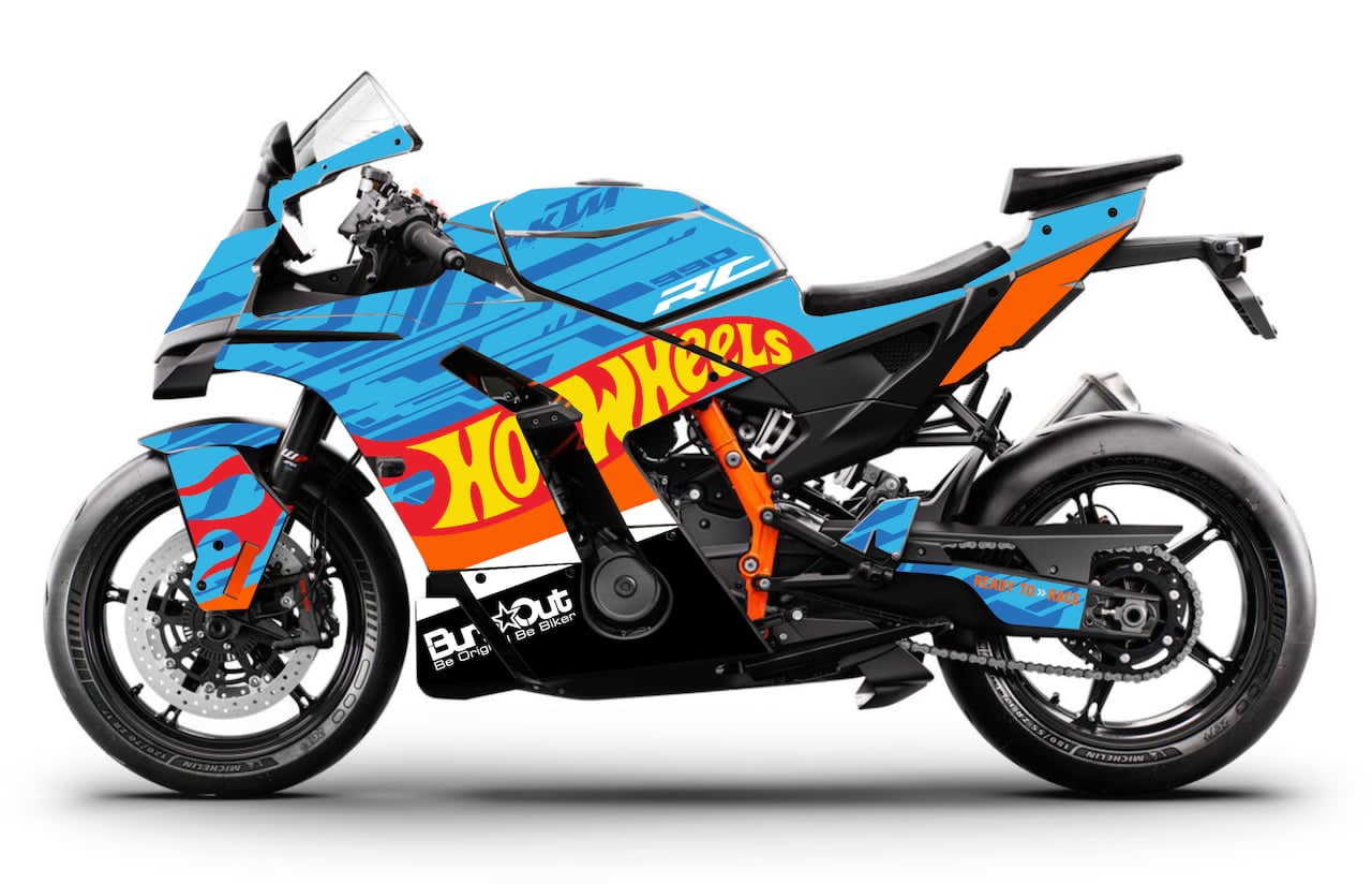 Kit déco KTM RC 990 R 2025 stickers HOTWHEELS racing — Burn-Out-Design