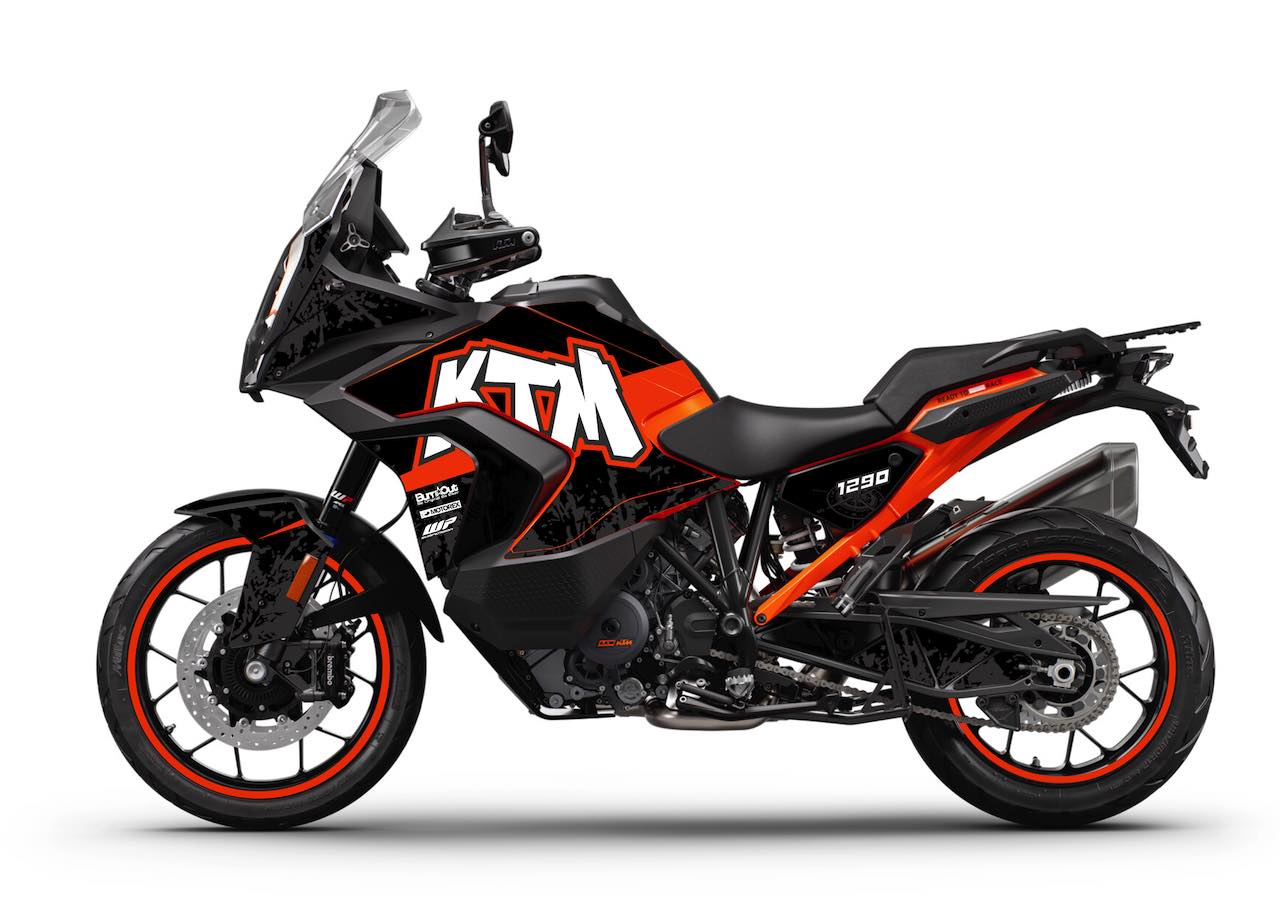 KTM SUPERDUKE super ADVENTURE AVENTURE 1290 R S stickers kit deco cover personnalisation graff orange noir