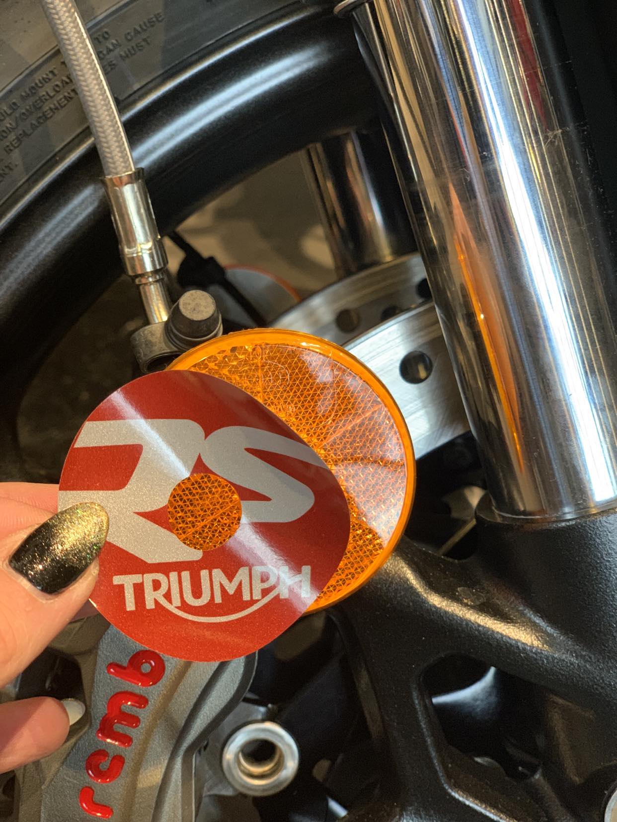 Stickers (x2) pour Catadioptres TRIUMPH