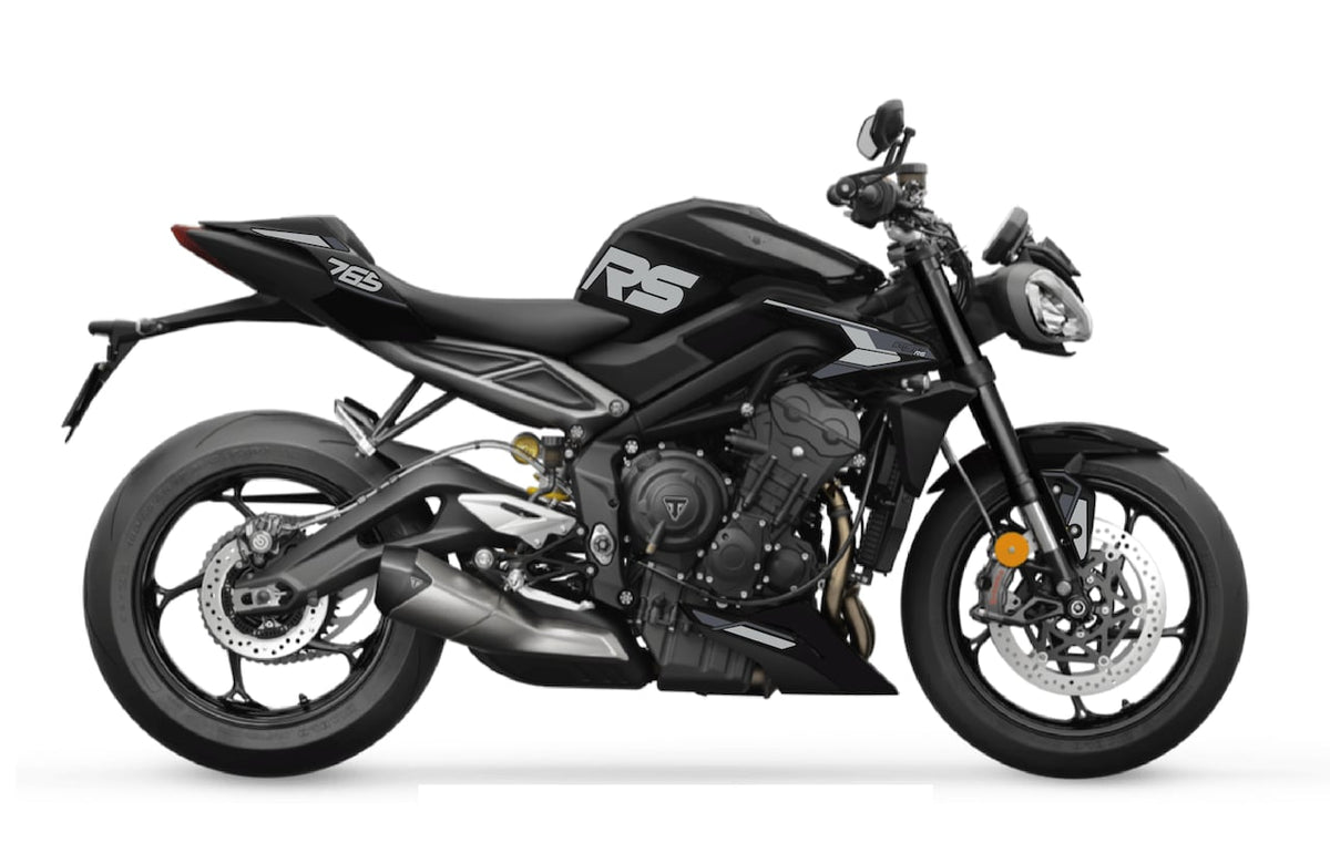 Kit Déco Triumph Street Triple RS 765 Phantom Black  ou Granite / Kingfisher Blue (2023+) | Recouvrement