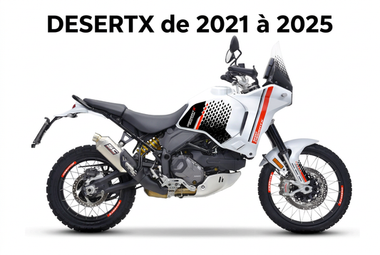 Kit déco Ducati Desert X 2021–2025 – 17 graphismes, Full Cover mat