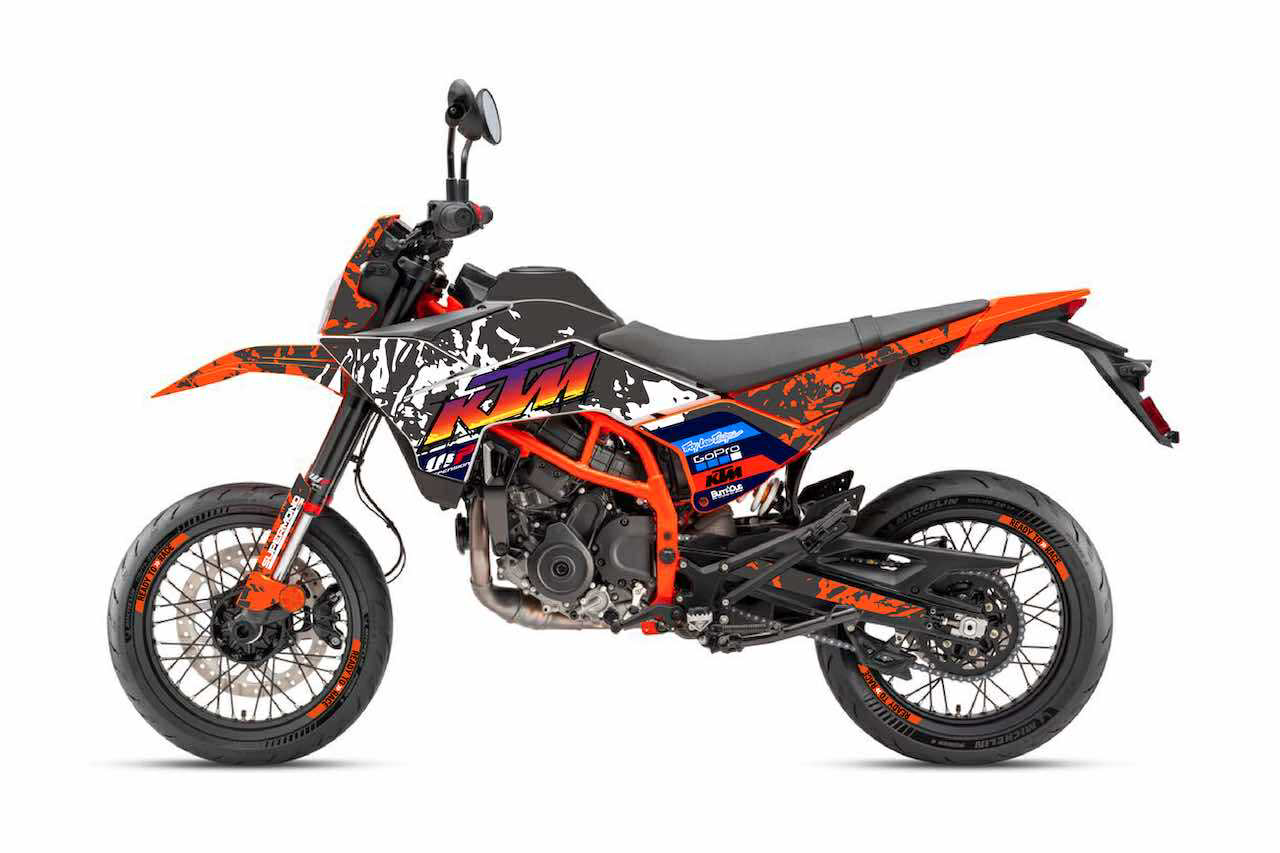 ktm enduro 125 390 stickers orange gris blanc 2025 vintage burnoutdesign com