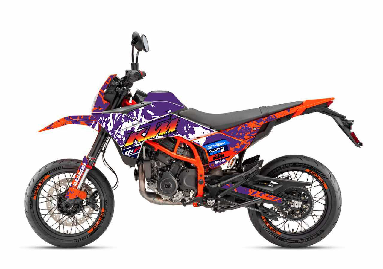 ktm enduro 125 390 stickers orange violet 2025 vintage burnoutdesign com
