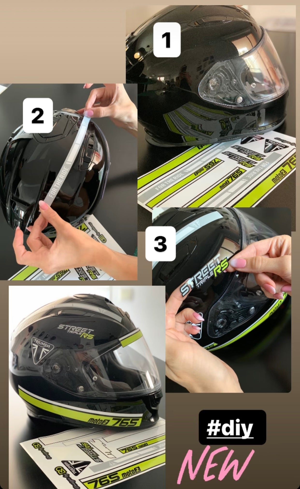 STICKERS pour Casque  TRIUMPH