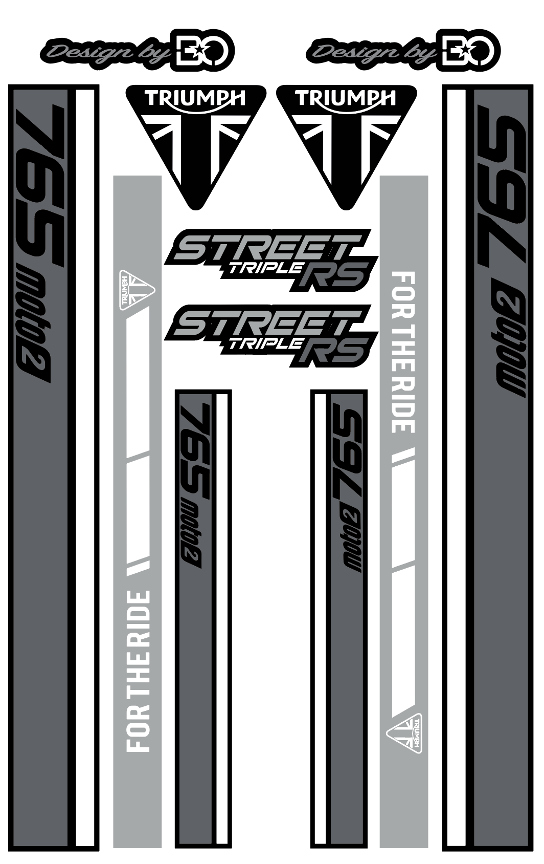 STICKERS pour Casque  TRIUMPH