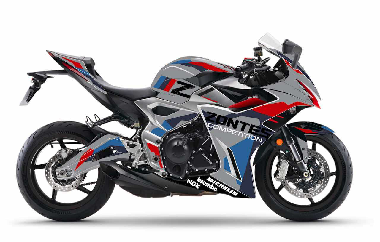 zontes 703RR 703 sportive ZRC grise gris kit déco burn out deisgn