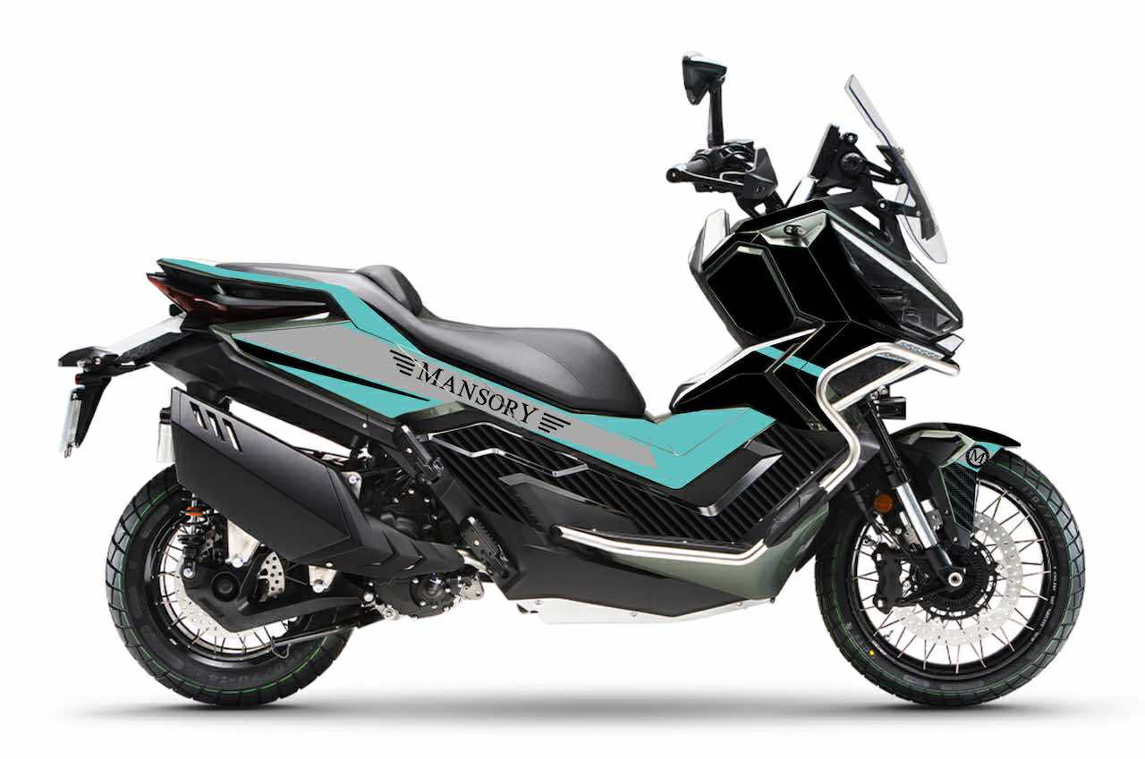 zontes scooter 368 G mansory turquoise stickers kit deco burnoutdesign.com